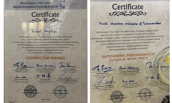 Das Jugendkammerorchester Turkmenistans erhält den Golden Award 2025 — 4
